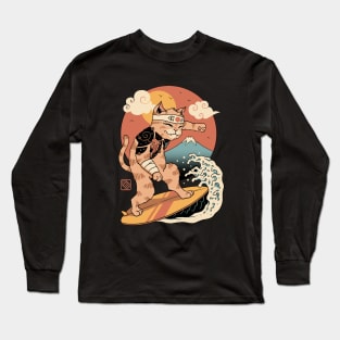 Meowster Surfer Long Sleeve T-Shirt